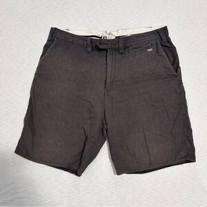 Analog Shorts Mens 34 Design Unlikely Futures  Pockets Adjustable Grey Burton‎
